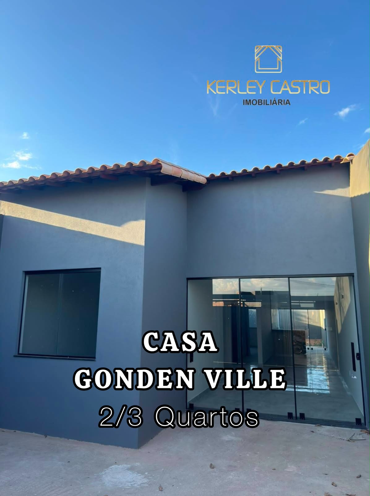 VENDO CASAS DE 02/03 QUARTOS C/ ÁREA PRIVATIVA-   RESIDENCIAL GONDEN VILLE-Sete Lagoas, MG